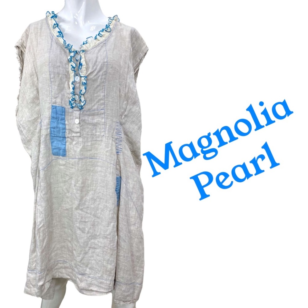 Magnolia Pearl Sleeveless Tan Linen Dress